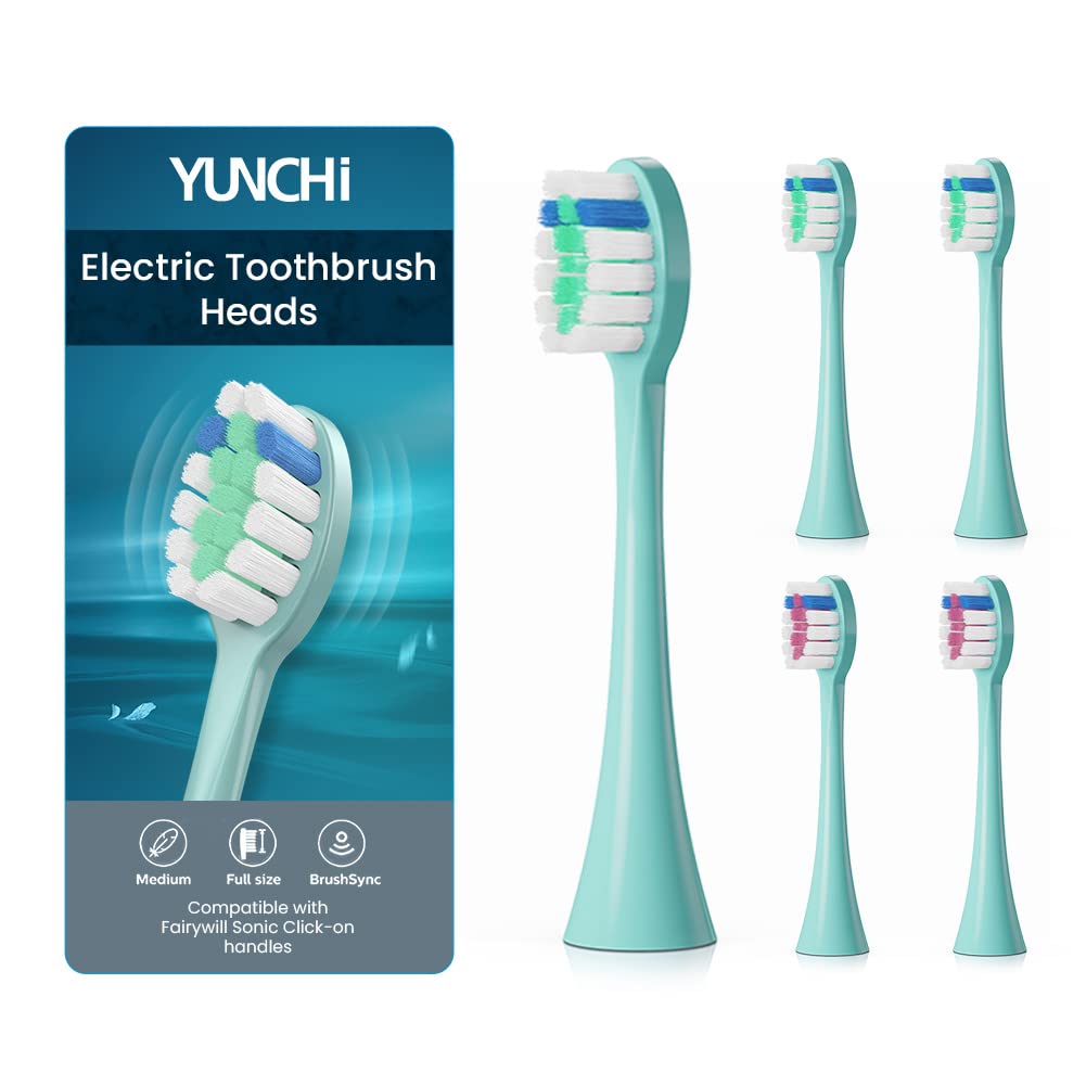 5 Pack Toothbrush Heads for YUNCHI Y7 Sonic Toothbrush, Compatible with Mitimi Electric Toothbrush Model S2, for SEAGO S2 Electric Toothbrush, Blue