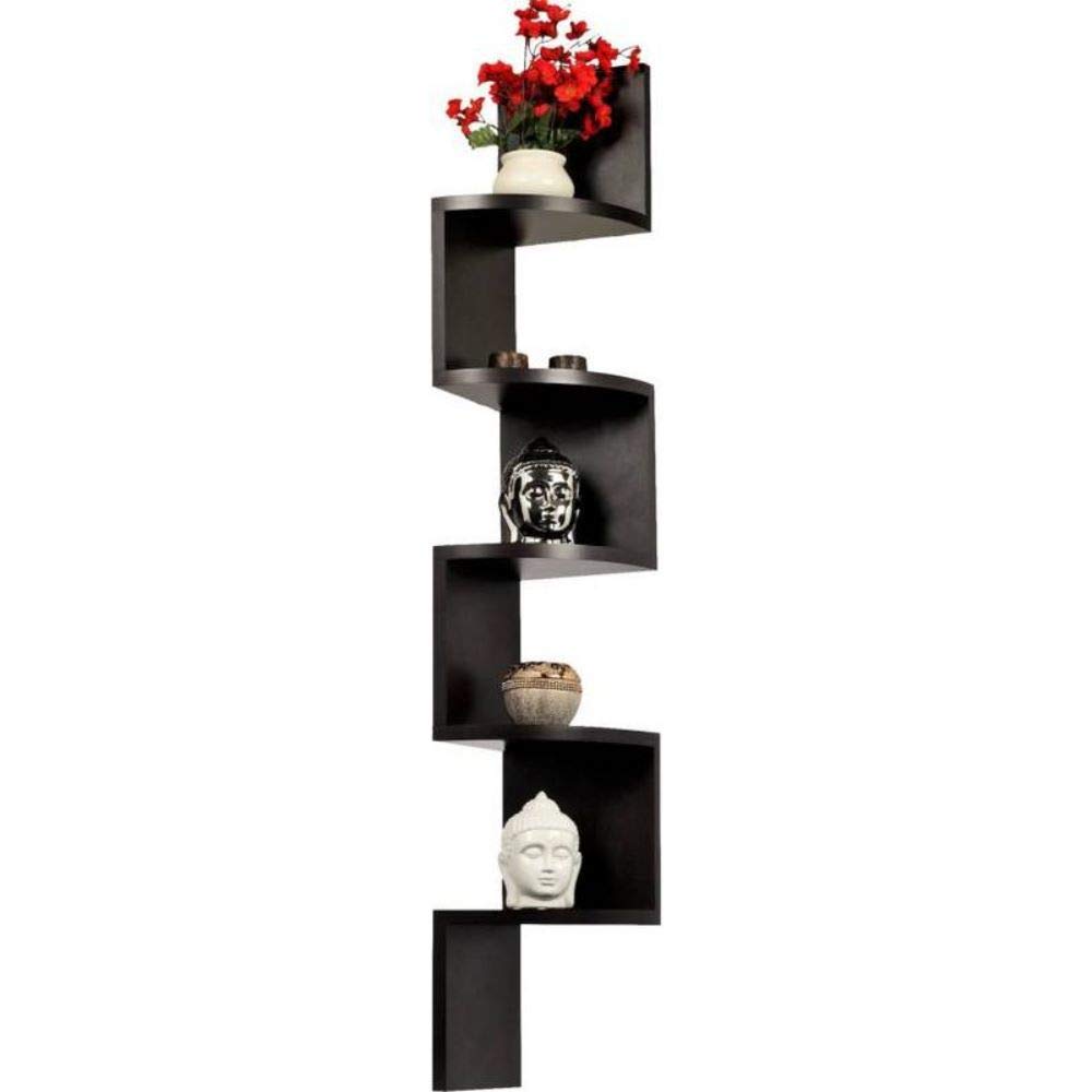 Handclap Zigzag Corner Wall Mount Shelf Unit Racks And Shelves