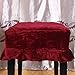 Andoer Universal Piano Stool Chair Bench Cover Pleuche Decorated with Macrame 75 35cm for Piano Dual Seat Bench RED