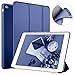 KenKe Case for iPad Air 4th 5th Generation with Pencil Holder, Auto Wake/Sleep, Support Pencil Charging & Pair, Translucent Hard Back Smart Cover, iPad Air 4 10.9 inch Case 2020 2022, Dark Blue