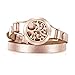 Essential Oil Diffuser Jewelry for Women Aromatherapy Anxiety Bracelet Hypoallergenic 316L Surgical Stainless Steel with Adjustable Genuine Leather 12 Pad Birthday Gift Set (Rose Gold)