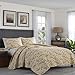 Tommy Bahama | Bahama Map Collection | Quilt Set - 100% Cotton, Reversible, Lightweight & Breathable Bedding with Matching Shams, Pre-Washed for Addess Softness, Queen, Khaki
