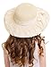 Bienvenu Little Girl Kids Summer Straw Hat Wide Brim Floppy Beach Sun Visor Hat,Beige