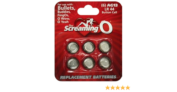 Amazon Com Screaming O Batteries Sheet Of 6 Bullet Owow Fingo Bullet Buddies O Gee Button Cell Batteries Health Household