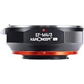 K&F Concept Lens Adapter Compatible for Canon EOS (EF/EF-S) D/SLR Lens to Micro Four Thirds (MFT, M4/3) Mount Mirrorless Came