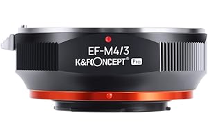 K&F Concept Updated EOS to M4/3 Adapter, Manual Lens Adapter Compatible with Canon EF EF-S Mount Lens to MFT Micro 4/3 Camera