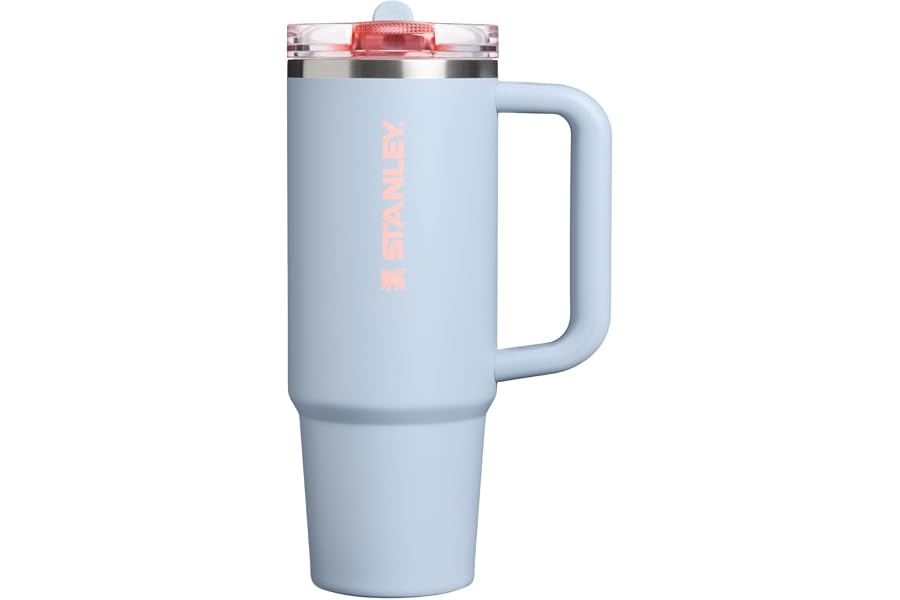 STANLEY Quencher ProTour Flipstraw Tumbler, 30 oz, Blue Dream | Built-In Straw & Handle | Cupholder Compatible for Travel | Leakproof Insulated Stainless Steel Cup | BPA-Free