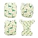 ALVABABY Baby Cloth Diaper One Size 6 Pack with 12 Inserts Cloth Diaper Covers Adjustable Washable Reusable for Baby Girls and Boys6DM51