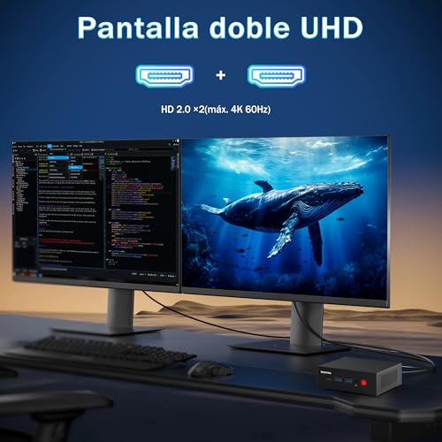 SOAYAN N2 Mini PC, Alder Lake-N100, 16GB DDR4 RAM 500GB SSD Mini Computer, PC Fisso Mini Supporto WIFI6, BT5.2, 2 HD, 4 USB3.2, 4k Dual Display