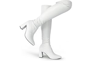 Hawkwell Women's Fall Comfort Thigh High Boots Black Pointy-toe and High-heel Over The Knee Boots