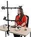 Stand Steady Clamp-On 4 Monitor Mount Desk Stand | Height Adjustable Quad Monitor Stand with Full Articulation VESA Mounts | Fits Most LCD/LED Monitors 13-32 Inches | Easy Set-Up Four Monitor Arm