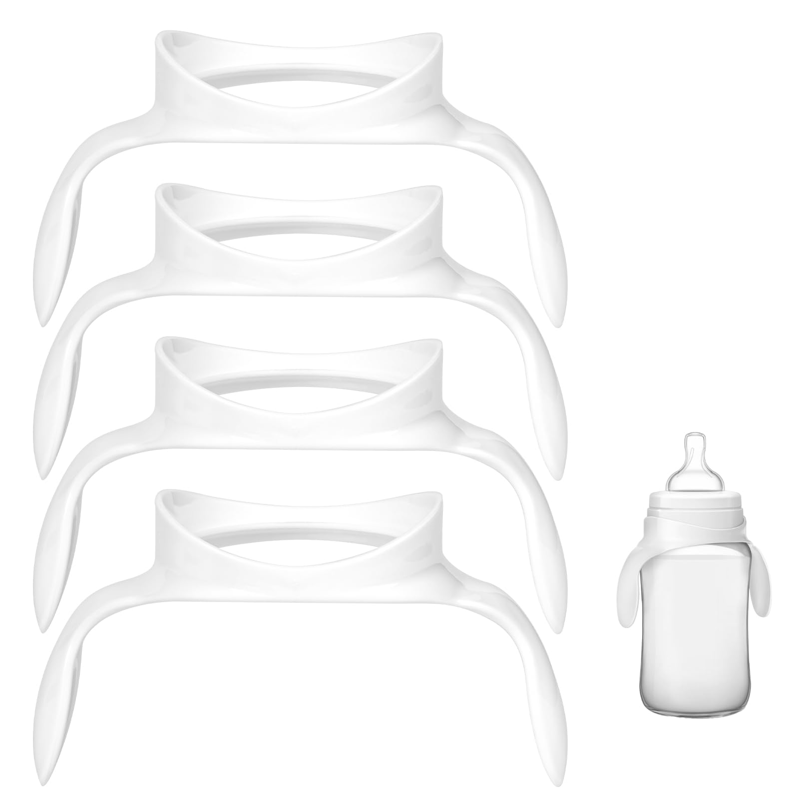 4pcs Baby Bottle Handles for Philips Avent Anti Colic Bottles, Ergonomic Baby Bottle Handles Bottle Holder Accessories for Philips Avent Bottles, Let Baby Be Independent