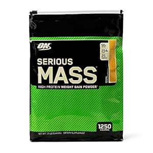 Optimum Nutrition Serious Mass Gainer Protein Powder, Banana, 12 Pound