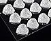 CraftbuddyUS CB67CL- 24pcs 3D Self Adhesive Clear Diamante Rhinestone Bubble Heart Gems