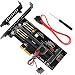 Speedbyte PCIe Nvme Adapter, M.2 NVME SSD (M Key) or M.2 SATA SSD (B Key) 22110 2280 2260 2242 2230 to PCI-e 3.0 x4 Host Controller Expansion Card with SSD Fan Cooler Heatsink for PC Desktop,Black primary