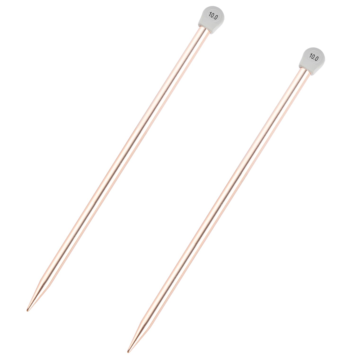 Thyonta Knitting Needles 10mm, 2PCS Knitting Needles Set Aluminium Long Knitting Pin for Professional Beginners Knitters Handmade Knitting