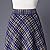 Women Woolen Long Skirt Plaid High Waist Umbrella Big Hem A Skirt