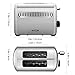 Aicok Toaster, 2-Slice Toaster Stainless Steel Toaster with Removable Crumb Tray, Extra-Wide Slots, 7 Setting Shade Selectors, 850W, Silver