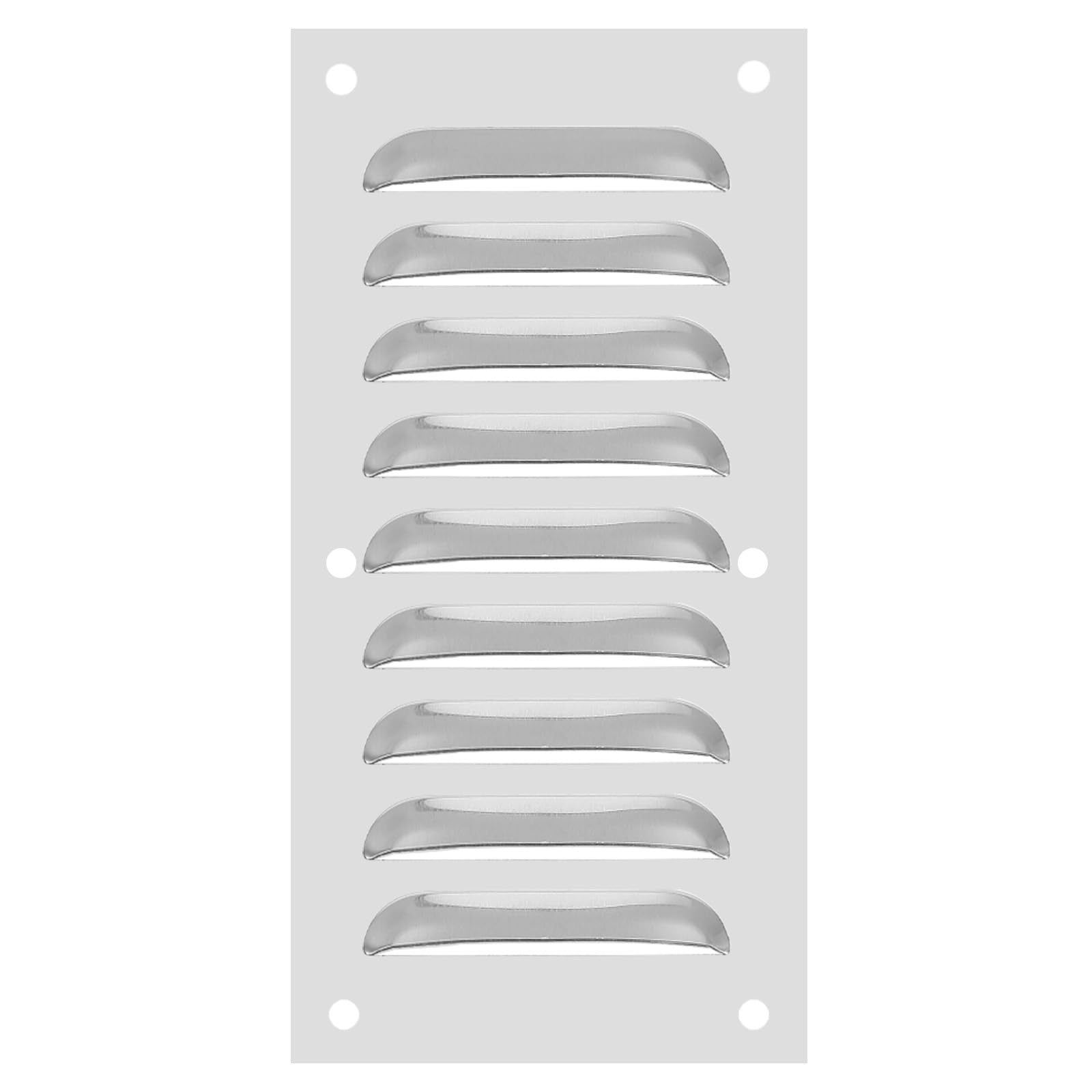 PATIKIL 6 x 12 Inch Aluminum Vent Cover, Screen Air Grille Ventilation Cover HVAC Louvered Grill for Home Kitchen Fireplace Wall Ceiling, Silver Tone