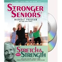 Stronger Seniors® Stretch and Strength DVDs- 2 disc Chair Exercise Program- Stretching, Aerobics, Strength Training, and Balance. Improve flexibility, muscle and bone strength, circulation, heart health, and stability. Developed by Anne Pringle Burnell