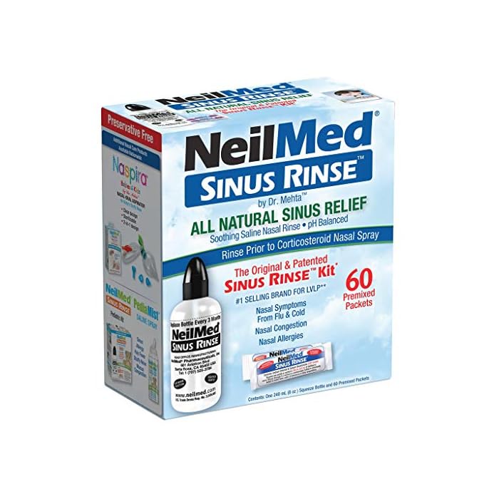 NeilMed Sinus Rinse - A Complete Sinus Nasal Rinse Kit, 50 count (Pack of 1)