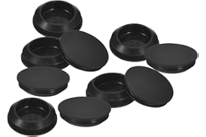 uxcell 10Pcs Silicone Plugs, Rubber Round Snap in Locking Hole Plugs for 25-27mm Hole, Hole Stoppers Waterproof Hole Plug for