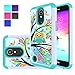 M MAIKEZI Compatible with LG K20 V / K10 2017 / K20 Plus / LV5 Case,Silicone Plastic Armor Defender Phone Case Cover for K20V / Harmony/Grace (Armor Green Owl)