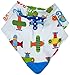 Nuby 2 Piece Bibs with Dribble Catcher and Teething Corner, Blue and Green