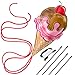 Ice Cream Kite for Kids with Safety Certificate | 50 LB x 164 Feet Twisted Kite Line, Premium Kite for Girls and Boys, Create Memories with Family and Friends by Flying a Unique Shaped Easy Flyer Kite