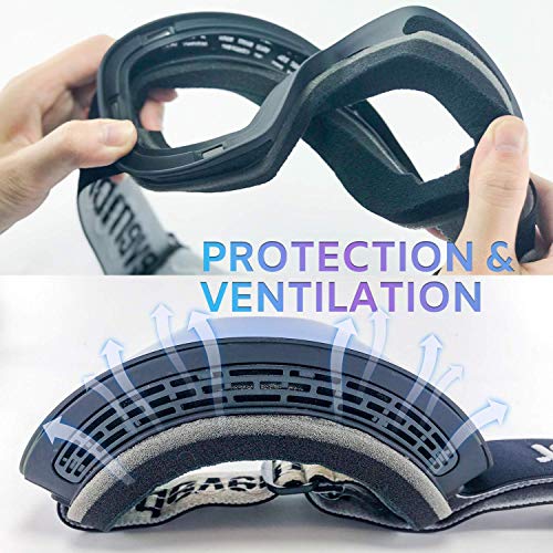 devembr OTG Ski Goggles PRO, Snowboard Goggles Anti-Fog, Magnet Interchangeable Lens, UV Protection, Helmet Compatible for Men & Women, Snow Goggles with Hard Case, Skiing Snowmobile Skating, VLT 18%