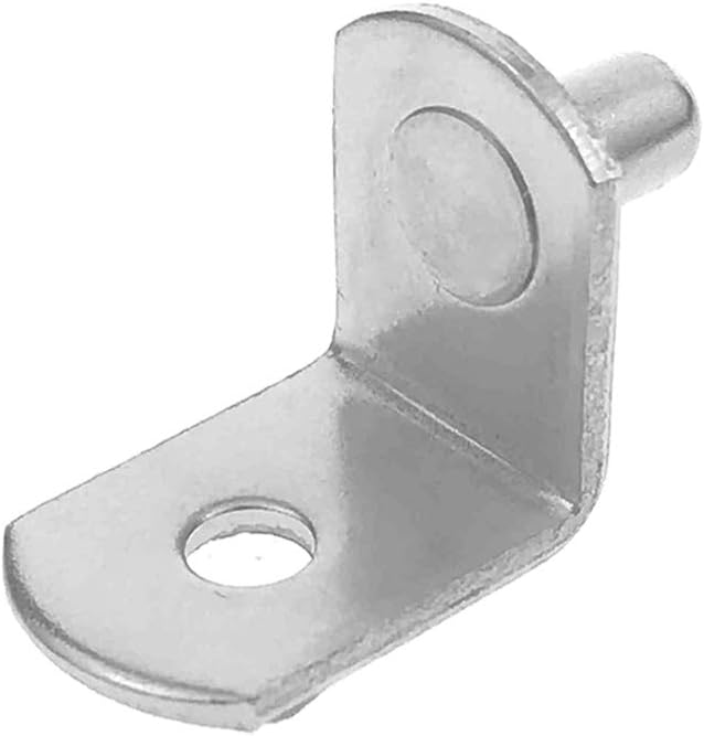 BIGTEDDY - 30x 5mm L-Shaped Support Furniture Kitchen Cabinet Closet Bookcase Shelf Bracket Style Pegs Hardware with Hole Nickel Plated: Home Improvement