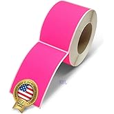 NextDayLabels 500 Rectangle Stickers (3" x 5") - Color Coding Labels Roll - Moving Labels for Boxes, Colored Inventory Stickers for Packing, Organizing, and Storage (Fluorescent Pink)