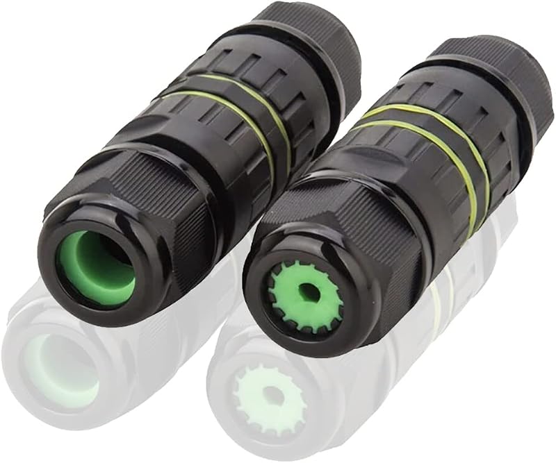 3DBUYER 3Pin Waterproof Junction Box M16 Cable Gland ABS+PC IP68 Black 2 Pack