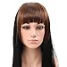 AOERT Bob Hair Bang Heat Resistant Kanekalon Synthetic Hair Clip-in Bangs - Three Color Straight Clip in Bang (#2)