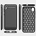 Asus ZenFone Live L1 (ZA550KL) Case, Dretal Carbon Fiber Shock Resistant Brushed TextureAnti-Fingerprint Flexible Soft TPU Phone Protective Cover Case for Asus ZenFone Live L1 (ZA550KL) (Black)