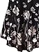 BAISHENGGT Women's Long Sleeve Loose Flared Tunic Top XL Black Floral