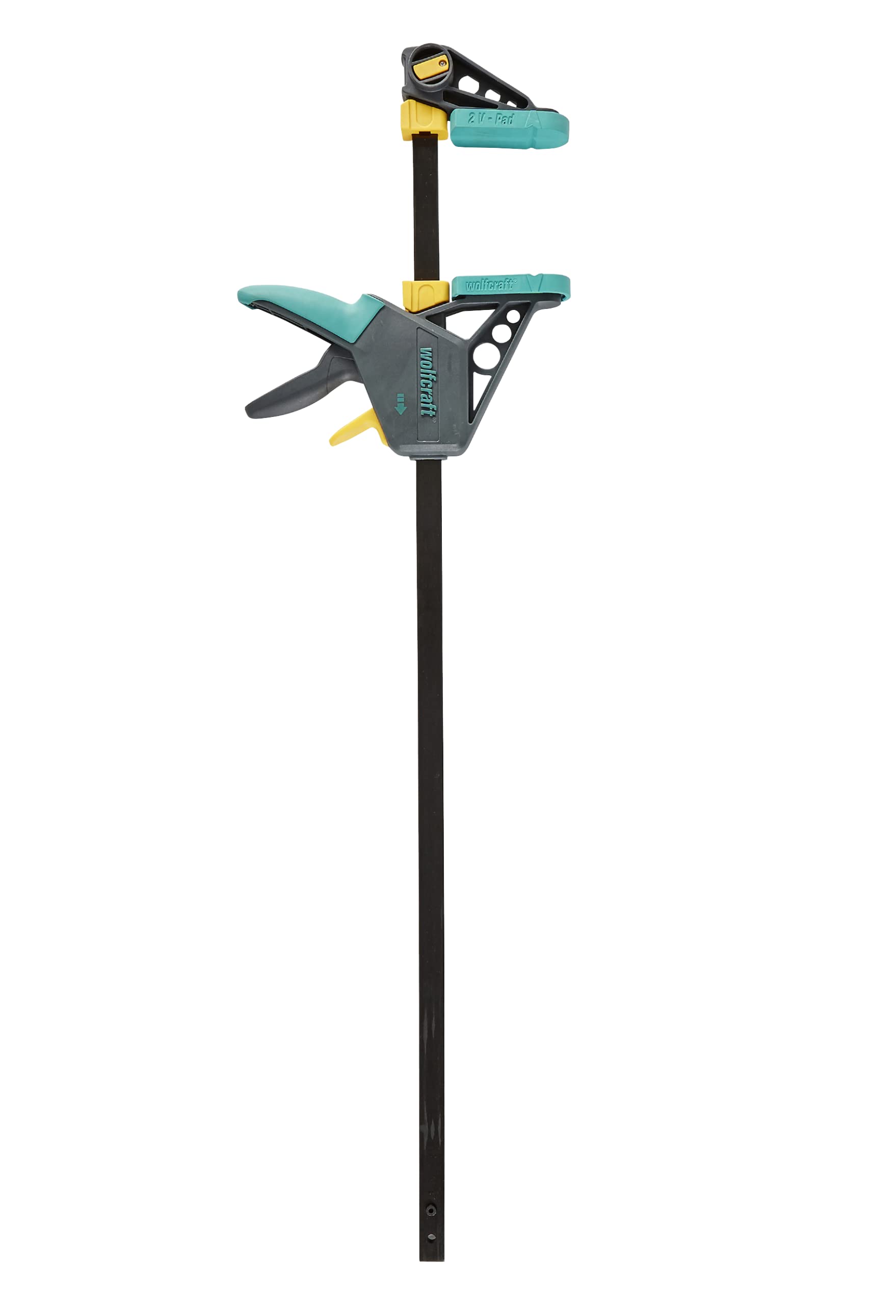 wolfcraft PRO L One-Hand Clamp, 700 mm I 3033000 I Clamping Pressure 120 kg - for Controlled and Comfortable Working – Ideal for Woodworking and Furniture Construction Projects - Made in Europe