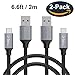 USB Type C Cable, USB C Cable(6.6ft) Nylon Braided Fast Charger Cord (USB 3.0) for Samsung Galaxy S8,S8 Plus,LG G6 G5,Google Pixel XL, Nintendo Switch, Nexus 6P, Macbook12