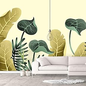 Wall Murals for Bedroom Green Plants Animals Removable Wallpaper Peel and Stick Wall Stickers - 66x96 inches