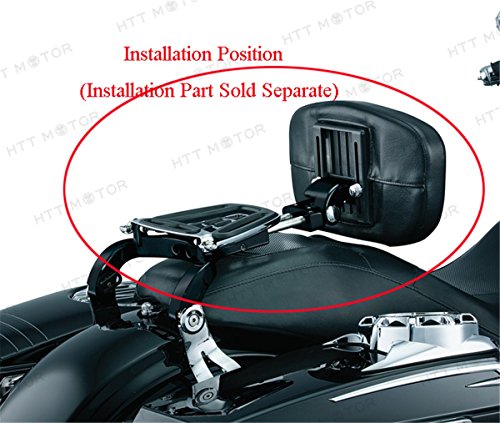 XKMT-Multi Purpose Adjustable Driver Passenger Backrest Rack Compatible With Touring Softail [B072BHSBYJ] - Thumbnail 7