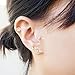 925 Sterling Silver Cubic Zirconia Classic Basket Prong Set Eternity Stud Earrings, 4 pairs 3-6mm