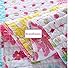 Brandream Kids Floral Quilt Set Twin Size Cotton Pink Polka Dot Stripe Pastel Bedding Bedspread Coverlet Set 2-Piece