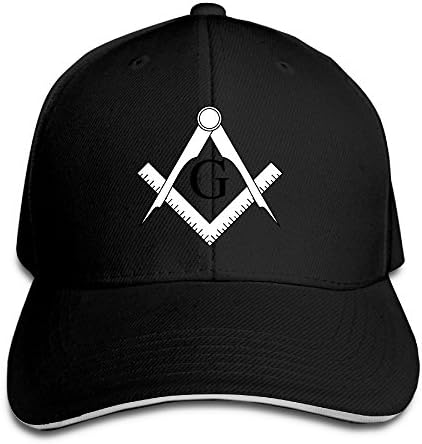Sandwich Baseball Cap Unisex Trucker Style Hats Freemason Pattern & Compass