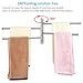 HOMEIDEAS Swing Out Towel Bar SUS304 Stainless Steel 4-Bar Folding Arm Swivel Hanger Bathroom Storage Organizer Wall Mount Towel Rack,Brushed Finish