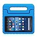 Fintie Shock Proof Case for Amazon Fire (Previous 5th Generation, 2015 7 inch) - Kiddie Series Light Weight Convertible Handle Stand Kids Friendly Cover (NOT Fit All-New Fire 7 2017), Blue