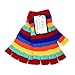 Rainbow Fingerless Gloves for Women Knitted Fashion Holiday Stretchy Strips Gloves Mittens