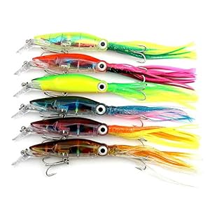 Guajave Calmar Leurre Leurre De Pêche 14cm 40g Pieuvre Jupe Amorce 3d Yeux Avec Treble Crochet Ferme Amorce Pour Pêche En Mer