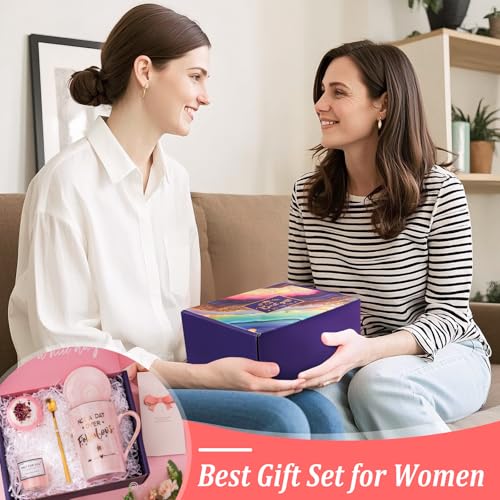 Biching Birthday Gifts for Women Not A Day Over Fabulous Mug Set, Unique Self Care Package Relaxation Spa Bath Set for Her, Happy Birthday Pamper Gifts for Women, Mum, Friends, Sister