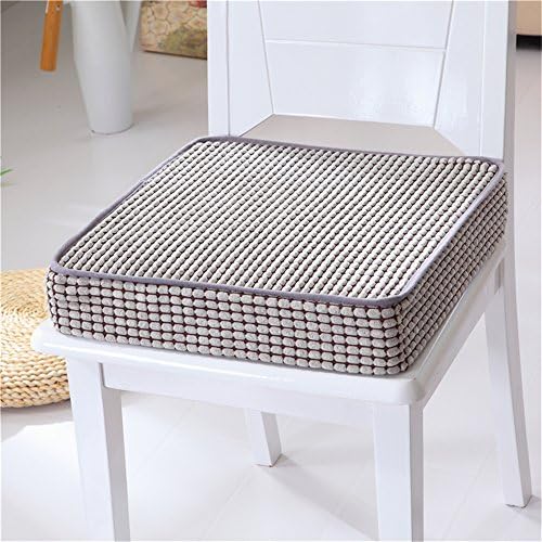 SHINGONE Square Non-Slip Seat Cushion Chair Pads for Indoor Outdoor, Soft Memory Foam Pads for Home Office Chair Cushion (16" x 16" Grey)