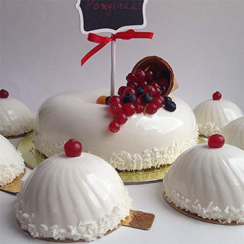Joho 3D Silicone Baking Molds Cakes,Silicone Molds for Mousse Cake,Dessert Mold for Chocolate Pudding Pastry,Swirl Shapes,6-Cavity - Thumbnail 4